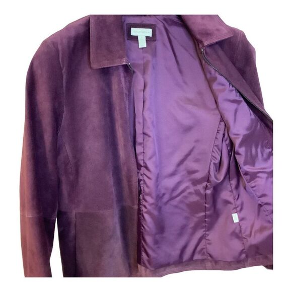 Charter Club Vintage Purple Suede Lined Jacket Size‎ Large EUC - Picture 9 of 10